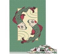 Puzzles Japanese Style Koi Fish 1000 Pieces Jigsaw Puzzle for Adults Paper Jigsaw Suitable for Adults And over 18 Years Old Stress Relief Toys 38x26cm/1000pcs