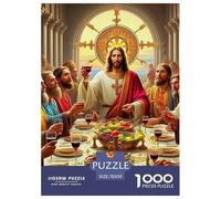 Puzzles Jesus - Religion 1000 Piece Jigsaw Challenge Toy Christian Themes Home Decoration Ladies' Gifts for Both Adults And Children 70x50cm/1000pcs