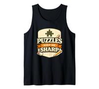 Puzzles Keep Me Sharp Thinking Mindset Brain Game Tank Top