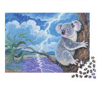Puzzles Koala 1000 Pieces Challenge Game for Adults,Stormy Weather Impossible Jigsaw Puzzles 1000 Pieces Educational Games Home Decoration 1000pcs (75x50cm)