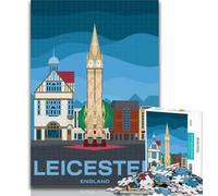 Puzzles Leicester England City Puzzles 1000 Pieces for Adults,Educational Games Home Decoration Deal As Gifts for The Whole Family 75x50cm