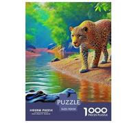 Puzzles Leopard 1000 Pieces Puzzles for Adults Educational Games Animal Theme for Adults Gifts Decoration Puzzle 70x50cm/1000pcs