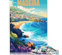 Puzzles Madeira Portugal Coast 1000 Pieces Jigsaw Puzzle for Adults Paper Jigsaw Suitable for Adults And over 18 Years Old Stress Relief Toys 38x26cm/1000pcs