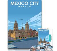 Puzzles Mexico City Travel Art Puzzles 1000 Pieces for Adults,Educational Games Home Decoration Deal As Gifts for The Whole Family 75x50cm