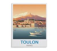 Puzzles Mit 1000 Teilen Puzzles Aus Papier，Vintages Reiseplakat Toulon Frankreich，Puzzle 1000 Teile Für Erwachsene Lustige Kreative DIY-Spielzeuggeschenke Für Mädchen Und Jungen（50x70cm）-A53