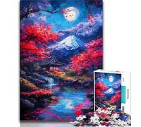 Puzzles Mount Fuji, Japan Jigsaws Puzzles 1000 Pieces for Adults Gifts,Educational Games Home Decoration Artists Collection, Fine Art 75x50cm