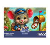 Puzzles Mouse 1000 Pieces Educational Games Cute Animal Theme Home Decoration Ladies' Gifts for Kids And Adults 38x26cm/1000pcs