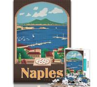 Puzzles Naples Puzzles 1000 Pieces for Teenagers,Decompressing Intellectual Educational Toy Secret Santa Gifts 75x50cm