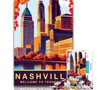 Puzzles Nashville Puzzles 1000 Pieces for Adults,Educational Games Home Decoration Deal As Gifts for The Whole Family 26x38cm