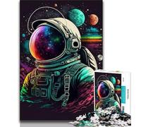 Puzzles Neon Astronaut Puzzles 1000 Pieces for Teenagers,Decompressing Intellectual Educational Toy Secret Santa Gifts (26x38cm)