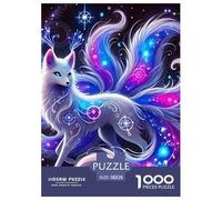 Puzzles Nine-tailed Fox 1000 Pieces Educational Games Fantasy Animal Theme Decoration Puzzle Gifts for Men for Both Adults And Children 38x26cm/1000pcs