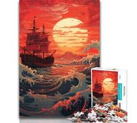 Puzzles Old Ship in The Ocean 1000 Pieces Jigsaw Puzzles For Teens And Adults,Educational Toys Is Ideal As A Gift for The Whole Family 50x75cm