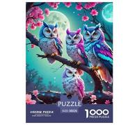 Puzzles Owl 1000 Piece Jigsaw Challenge Toy Nocturnal Bird Theme Home Decoration Gifts for Men for Both Adults And Children 38x26cm/1000pcs