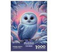 Puzzles Owl 1000 Piece Jigsaw Challenge Toy Nocturnal Bird Theme Home Decoration Ladies' Gifts for Both Adults And Children 38x26cm/1000pcs