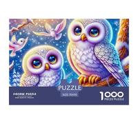 Puzzles Owl 1000 Piece Jigsaw Challenge Toy Nocturnal Bird Theme Home Decoration Ladies' Gifts for Kids And Adults 70x50cm/1000pcs