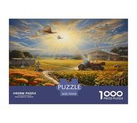 Puzzles Pastoral Farm Landscape 1000 Piece Challenge Toy for Adults,Natural Healing Impossible Jigsaw Puzzle 1000 Piece Educational Game for Adults Or Families 70x50cm/1000pcs