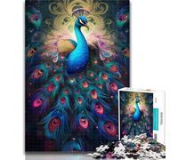 Puzzles Peacock And Cherry Blossom 1000 Piece Jigsaw Puzzle for Adults And Teenagers,Family Game Birthday Gifts.Challenge High Difficulty 26x38cm