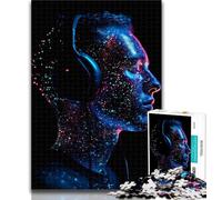 Puzzles People Listening to Music Puzzles for Teenagers 1000 Pieces,Decompressing Intellectual Educational Toy Great Gifts And Toys 26x38cm