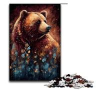 Puzzles Pieces for Adults Brown Bear Ink Painting Puzzles for Adults Brain Teaser Adult Game Family Interactive Activity 1000 PCS(75x50cm)