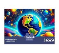 Puzzles Planet 1000 Pieces for Adults Jigsaw Educational Games Universe Theme Decoration Puzzle Gifts for Men for Both Adults And Children 38x26cm/1000pcs