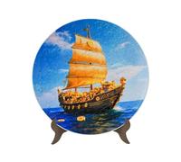 Puzzles Plate,3D Artistic Decoration with Display Stand | Kids Jigsaw | Home Kitchen Office For Table Top And Wall And Party