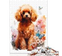 Puzzles Poodle Nature Gift 500 Pieces Jigsaw Puzzle for Adults Wooden Jigsaw Suitable for Adults And over 18 Years Old Stress Relief Toys 500pcs (52x38cm)