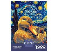 Puzzles Pour Adolescents 1000 Duck in Starry Night Style Puzzles Pour Adultes Jeu Manuel D'assemblage De Motifs Offre Spéciale Pour Toute La Famille 52x38cm/1000pcs