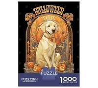 Puzzles Pour Adolescents 1000 Halloween Labrador 2 Puzzles Pour Adultes Jeu Manuel D'assemblage De Motifs Offre Spéciale Pour Toute La Famille 70x50cm/1000pcs