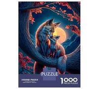 Puzzles Pour Adolescents 1000 Moonlit Fox Family Embrace Puzzles Pour Adultes Jeu Manuel D'assemblage De Motifs Offre Spéciale Pour Toute La Famille 70x50cm/1000pcs
