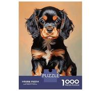 Puzzles Pour Adolescents 1000 Pièces Black And Tan Cavalier King Charles Spaniel Puppy Puzzles Pour Adultes Jeu De Réflexion Pour Améliorer La Mémoire Activités Amusantes À La Maison 38x26cm/1000pcs