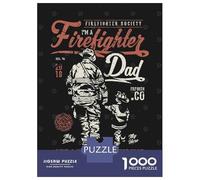Puzzles Pour Adolescents 1000 Pièces Firefighter Flame Dad Son Puzzles Pour Adultes Jeu De Réflexion Pour Améliorer La Mémoire Activités Amusantes À La Maison 38x26cm/1000pcs