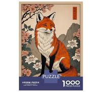 Puzzles Pour Adolescents 1000 Pièces Japanese Art Kitsune Puzzles Pour Adultes Jeux Relaxants Analyse Et Logique Difficulté Et Défi 38x26cm/1000pcs