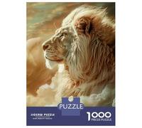 Puzzles Pour Adolescents 1000 Pièces Majestic White Lion Puzzles Pour Adultes Jeux Relaxants Analyse Et Logique Difficulté Et Défi 52x38cm/1000pcs
