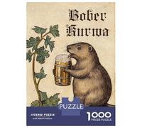Puzzles Pour Adolescents 1000 Pièces Medieval Bober Kurwa Beer Puzzles Pour Adultes Jeux Relaxants Pour Toute La Famille Cadeaux Amusants Pour Les Amis Et La Famille 70x50cm/1000pcs