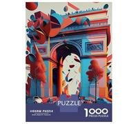 Puzzles Pour Adolescents 1000 Pièces Paris Arc De Triomphe 2 Puzzles Pour Adultes Jeux Relaxants Analyse Et Logique Difficulté Et Défi 70x50cm/1000pcs