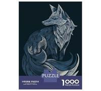 Puzzles Pour Adolescents 1000 Pièces Stylized Fox Illustration Puzzles Pour Adultes Jeu De Réflexion Pour Améliorer La Mémoire Activités Amusantes À La Maison 38x26cm/1000pcs