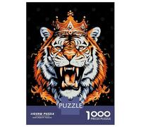 Puzzles Pour Adolescents 1000 Pièces Tiger King Pop Art Puzzles Pour Adultes Jeu De Réflexion Pour Améliorer La Mémoire Activités Amusantes À La Maison 52x38cm/1000pcs