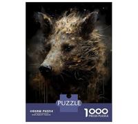Puzzles Pour Adolescents 1000 Pièces Wild Boar Darling Puzzles Pour Adultes Jeux Relaxants Pour Toute La Famille Cadeaux Amusants Pour Les Amis Et La Famille 52x38cm/1000pcs