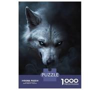 Puzzles Pour Adolescents 1000 Pièces Wild White Wolf Halloween Puzzles Pour Adultes Jeu De Réflexion Pour Améliorer La Mémoire Activités Amusantes À La Maison 70x50cm/1000pcs