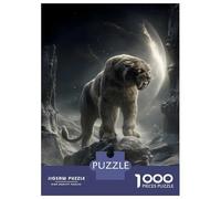 Puzzles Pour Adolescents 1000 Silent Sentinel of The Moonlit Peaks - Ethereal Wilderness Guardian Puzzles Pour Adultes Jeu Manuel D'assemblage De Motifs Offre Spéciale Pour Toute La Famille 52x38cm/10