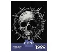 Puzzles Pour Adolescents 1000 Skull with Crown of Thorns Puzzles Pour Adultes Jeu Manuel D'assemblage De Motifs Offre Spéciale Pour Toute La Famille 52x38cm/1000pcs