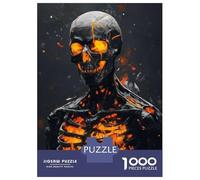 Puzzles Pour Adolescents - Puzzles De 1000 Pièces Burning Skeleton Puzzles Pour Adultes - Jeu De Réflexion - Décoration Murale - Cadeaux Anti-stress 70x50cm/1000pcs