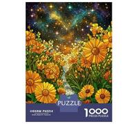 Puzzles Pour Adolescents - Puzzles De 1000 Pièces Floral Galaxy Stained Glass Art Puzzles Pour Adultes - Jeu De Réflexion - Décoration Murale - Cadeaux Anti-stress 52x38cm/1000pcs