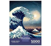 Puzzles Pour Adolescents - Puzzles De 1000 Pièces Sea Wave Japanese Art 4 Puzzles Pour Adultes - Jeu De Réflexion - Décoration Murale - Cadeaux Anti-stress 70x50cm/1000pcs