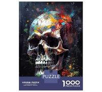 Puzzles Pour Adolescents - Puzzles De 1000 Pièces Skull Head 1 Puzzles Pour Adultes - Jeu De Réflexion - Décoration Murale - Cadeaux Anti-stress 52x38cm/1000pcs