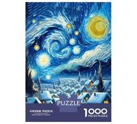 Puzzles Pour Adolescents - Puzzles De 1000 Pièces Starry Night Winter Santa Puzzles Pour Adultes - Jeu De Réflexion - Décoration Murale - Cadeaux Anti-stress 70x50cm/1000pcs