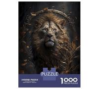 Puzzles Pour Adolescents - Puzzles De 1000 Pièces Wooden Lion Puzzles Pour Adultes - Jeu De Réflexion - Décoration Murale - Cadeaux Anti-stress 38x26cm/1000pcs