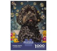Puzzles Pour Adultes 1000 Black Russian Terrier Dog Puzzles Pour Adultes Jeux De Société Pour Passer Le Temps À La Maison Cadeaux Pour Les Amis Et La Famille 52x38cm/1000pcs
