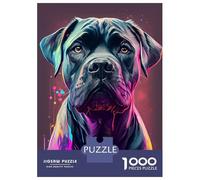 Puzzles Pour Adultes 1000 Pièces Cane Corso Colorful Puzzle Pour Adultes Jeux Relaxants Assemblage De Motifs Cadeaux Pour Les Amis Et La Famille 52x38cm/1000pcs