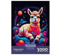 Puzzles Pour Adultes 1000 Pièces Llama Cub Lying Space Puzzle Pour Adultes Jeux Relaxants Assemblage De Motifs Cadeaux Pour Les Amis Et La Famille 70x50cm/1000pcs